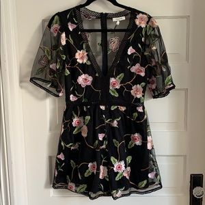 Honey Belle Embroidered Romper